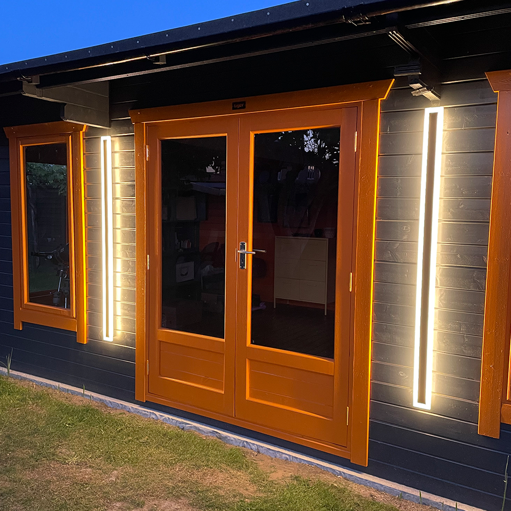 Schwarze LED-Wandleuchten für Garten und Außenbereich