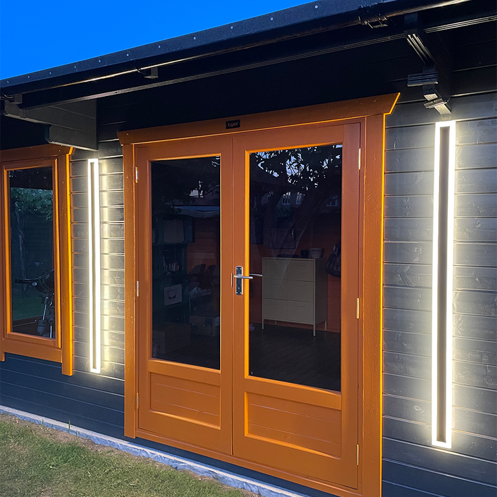 Schwarze LED-Wandleuchten für Garten und Außenbereich