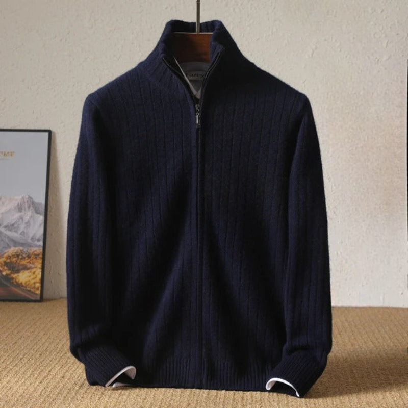 Modischer Kaschmirpullover Für Herren Mit Reißverschluss | Winter
