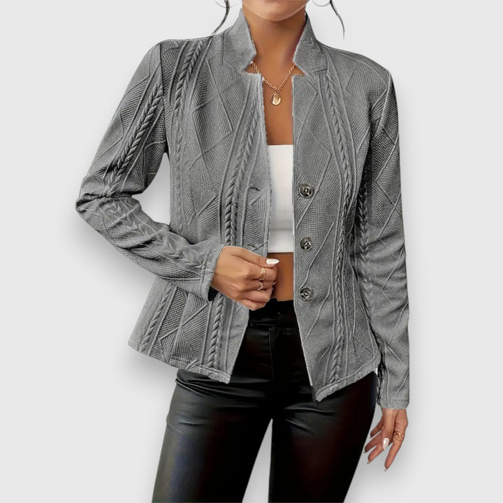 Langarm-Button-Down-Blazer Für Damen | Winter