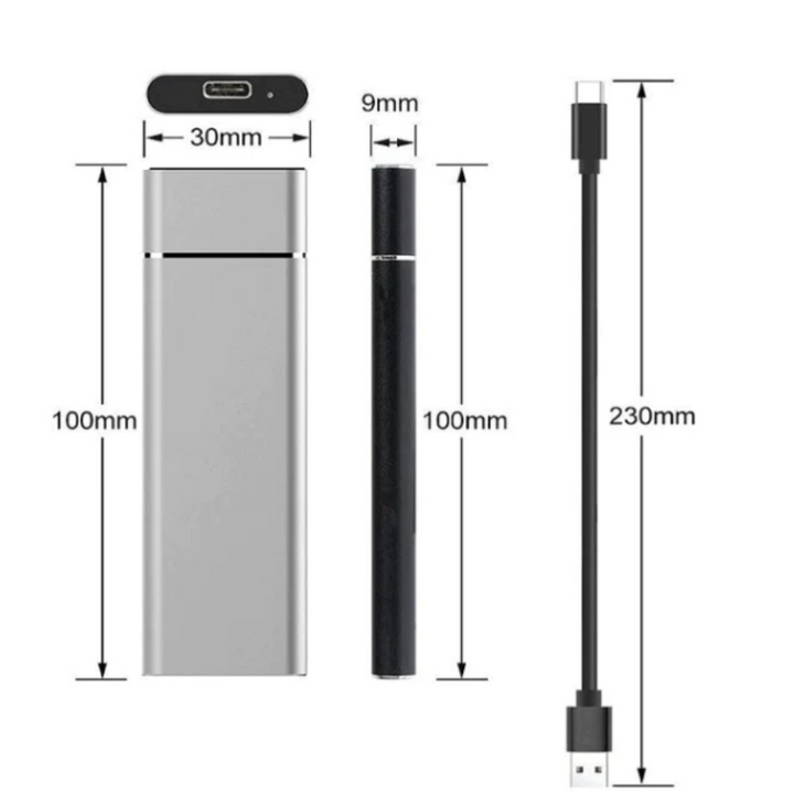 External Hard Drive 8TB Slim Portable Storage for Work and Home