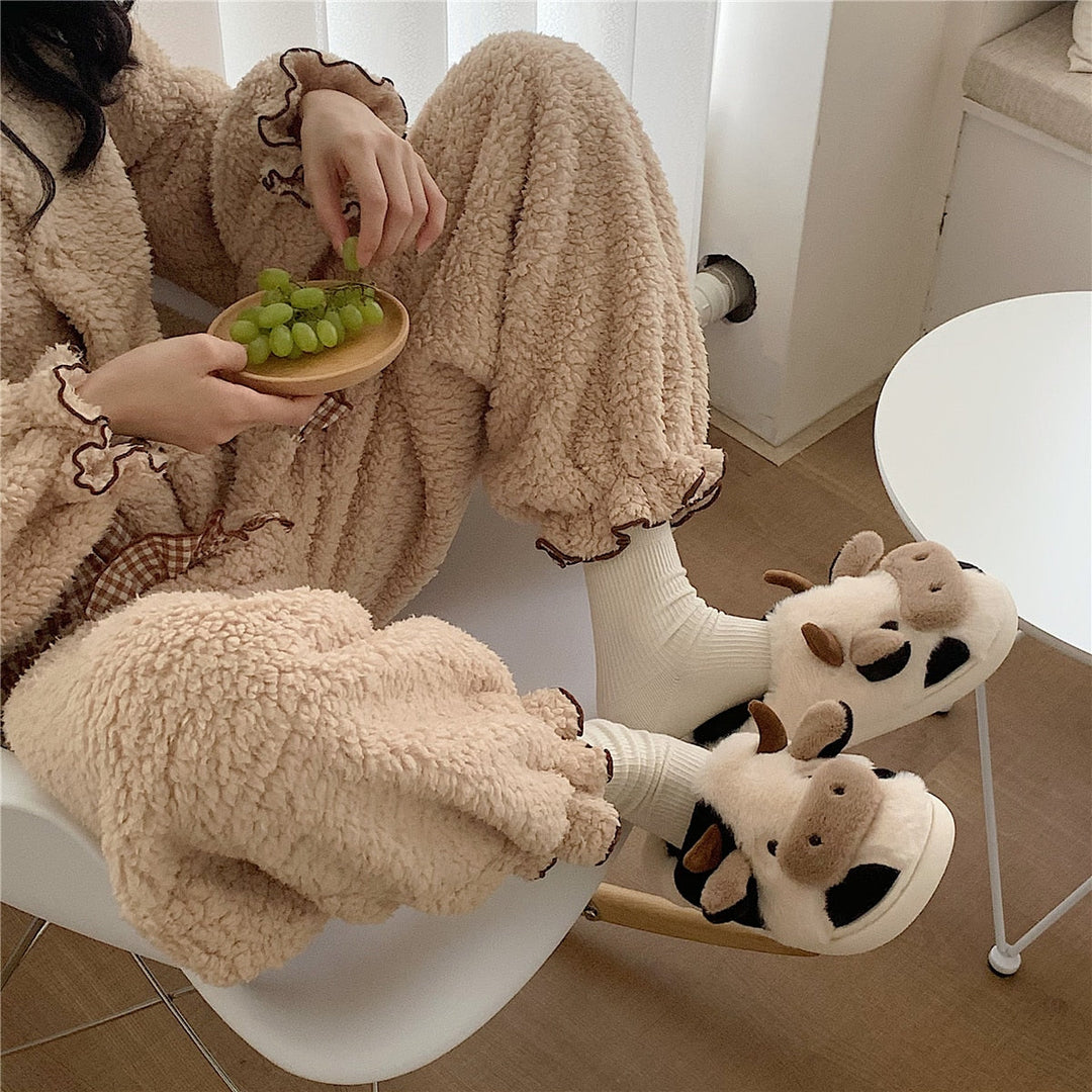 Hausschuhe Mit Tiermotiv Aus Plüsch Für Damen | Herbst