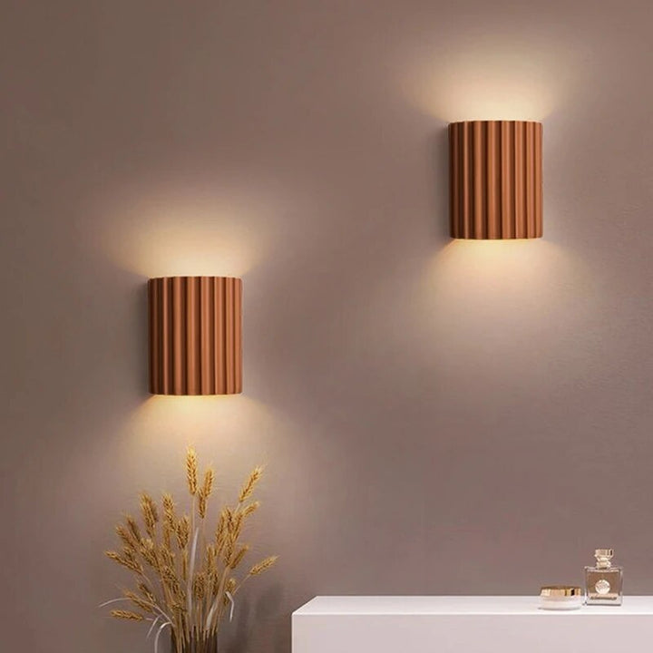 Scandinavian Ribbed Wall Light Contemporary Up Down Wall Lamp