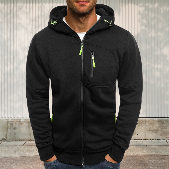 Schlichte Kapuzenjacke Mit Vielen Taschen Für Herren | Winter
