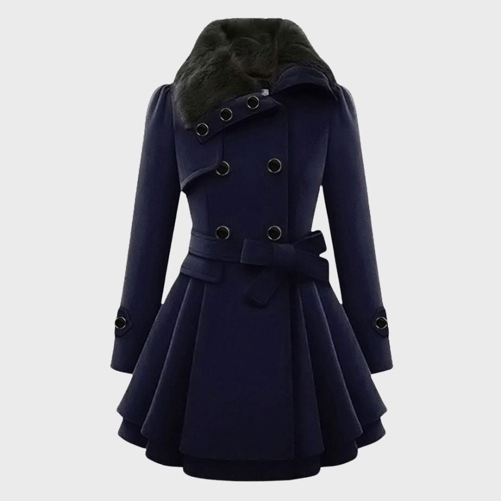 Damen Wintermantel Kleid | Trendy