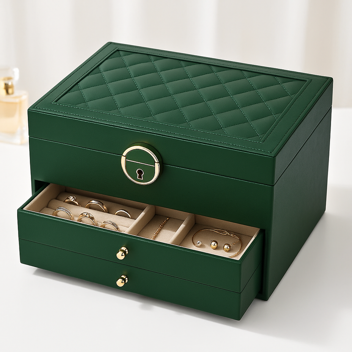 Multi-Level Jewellery Organizer Box Space-Saving Accessory Storage