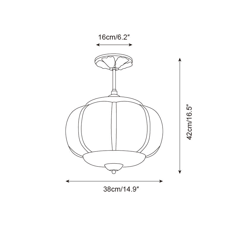 Decorative Glass Ceiling Light with Metal Fittings