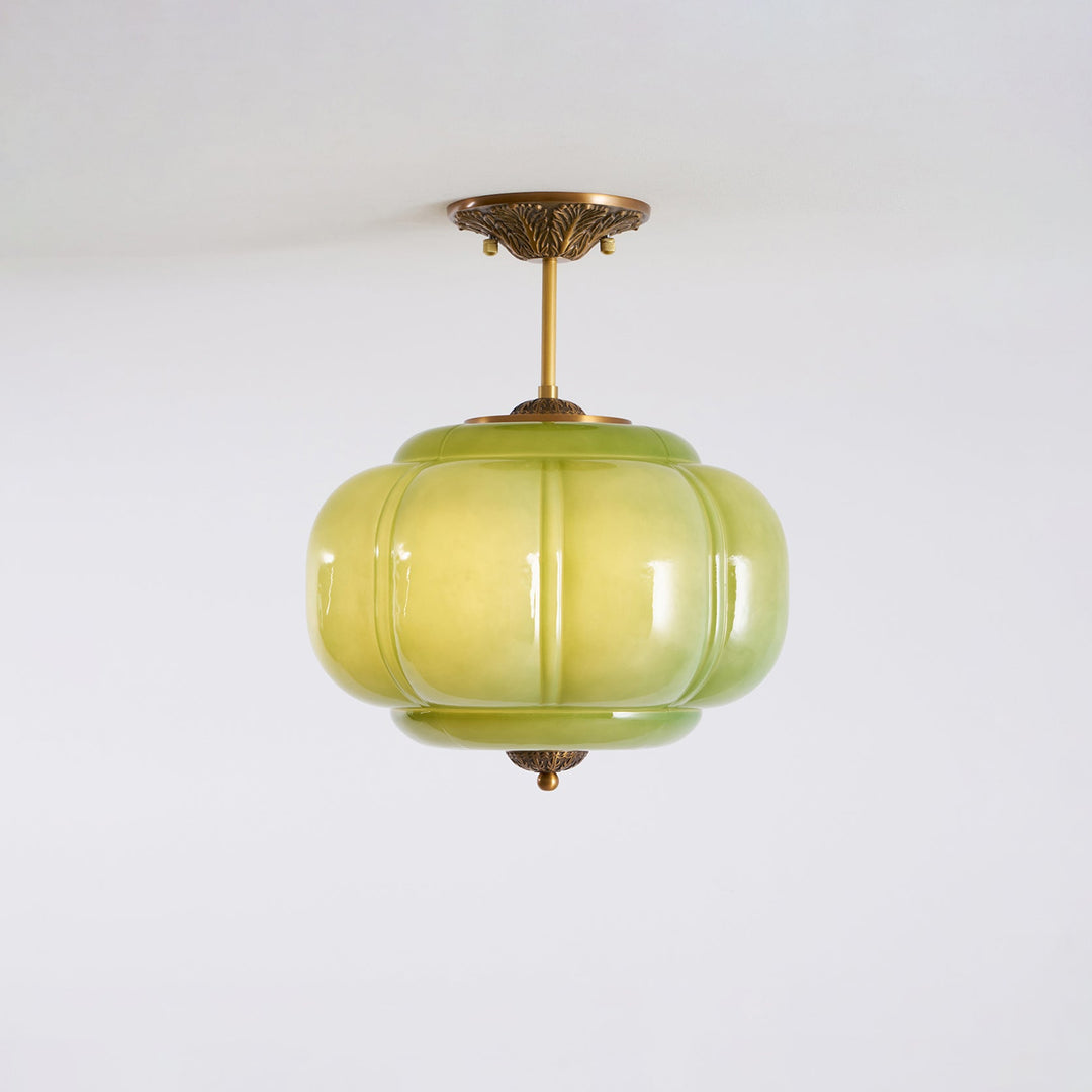 Decorative Glass Ceiling Light with Metal Fittings