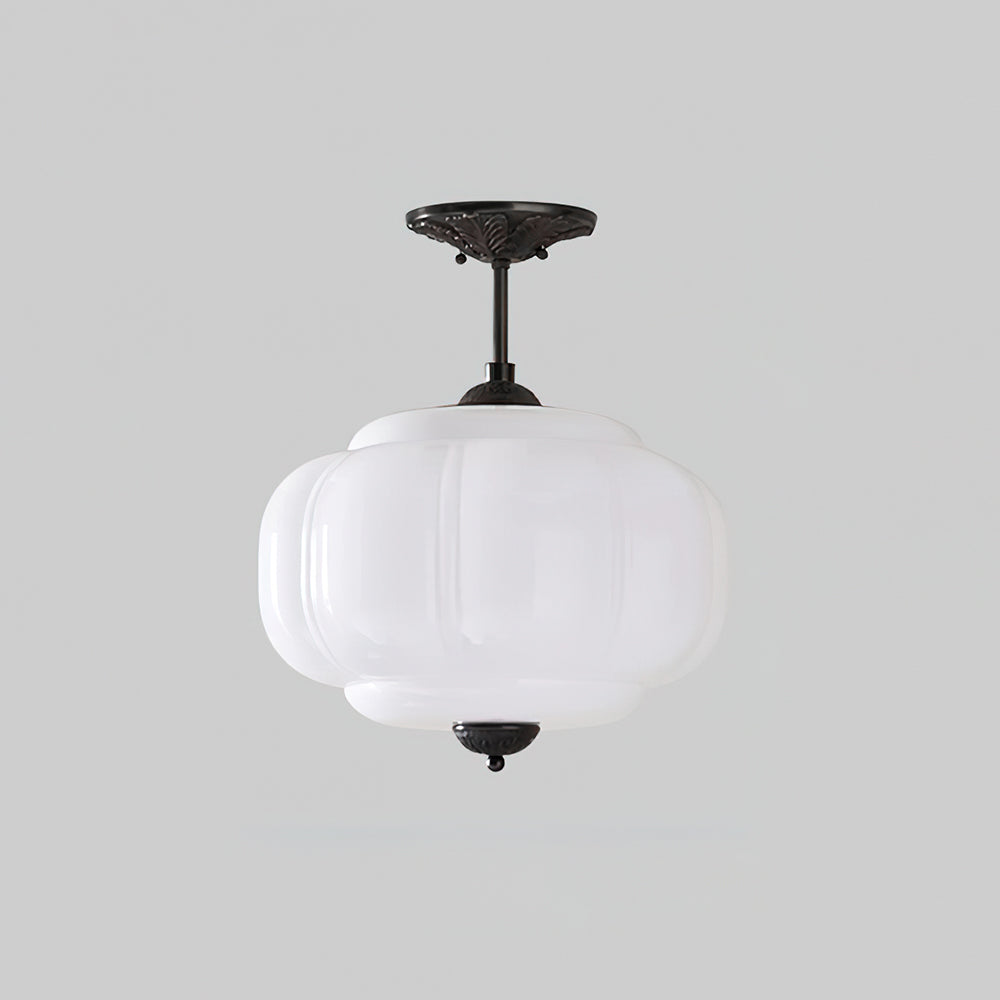 Decorative Glass Ceiling Light with Metal Fittings
