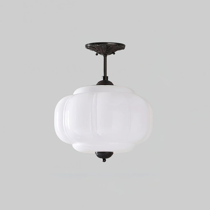 Decorative Glass Ceiling Light with Metal Fittings