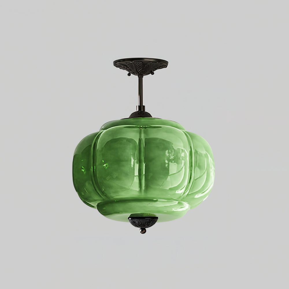 Decorative Glass Ceiling Light with Metal Fittings