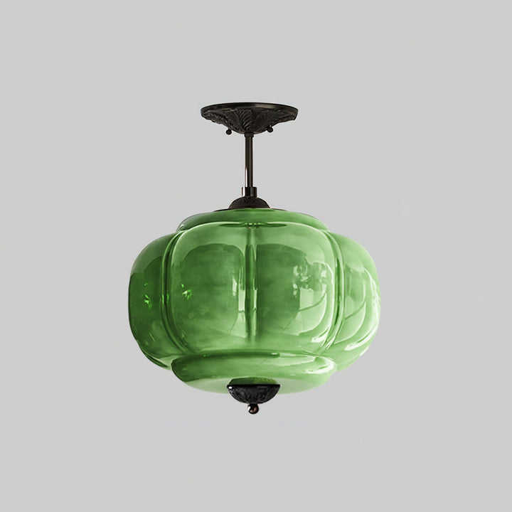 Decorative Glass Ceiling Light with Metal Fittings