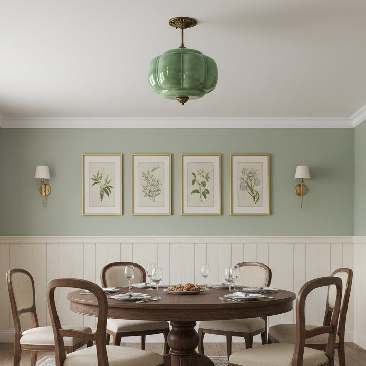 Decorative Glass Ceiling Light with Metal Fittings