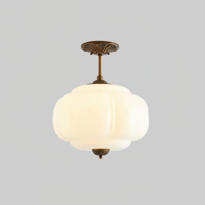 Decorative Glass Ceiling Light with Metal Fittings