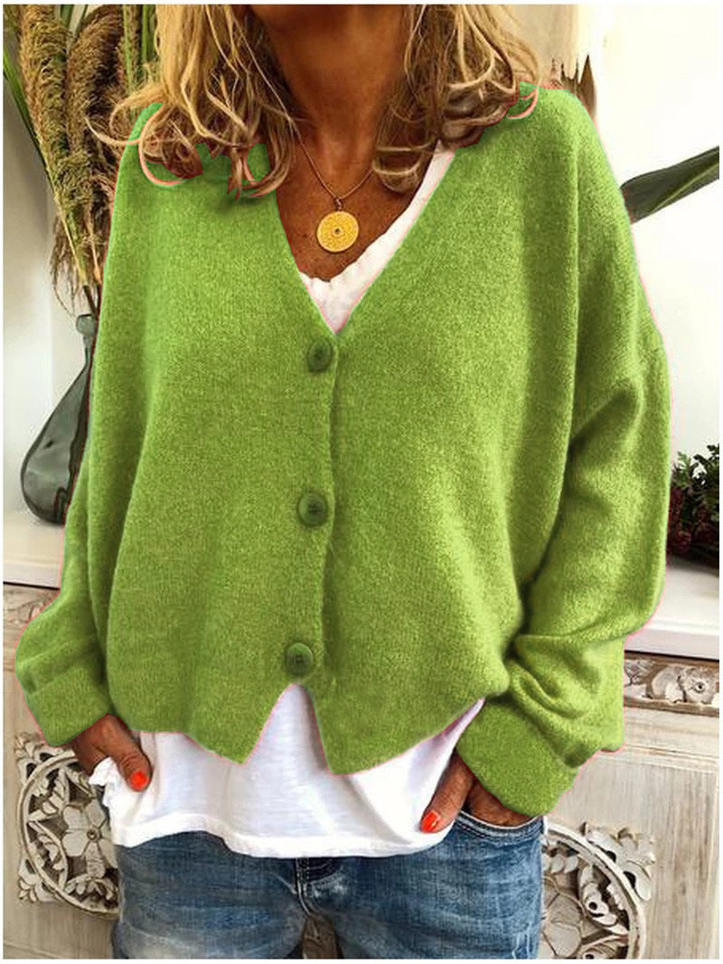 Langarm-Cardigan Mit V-Ausschnitt Für Damen | Winter