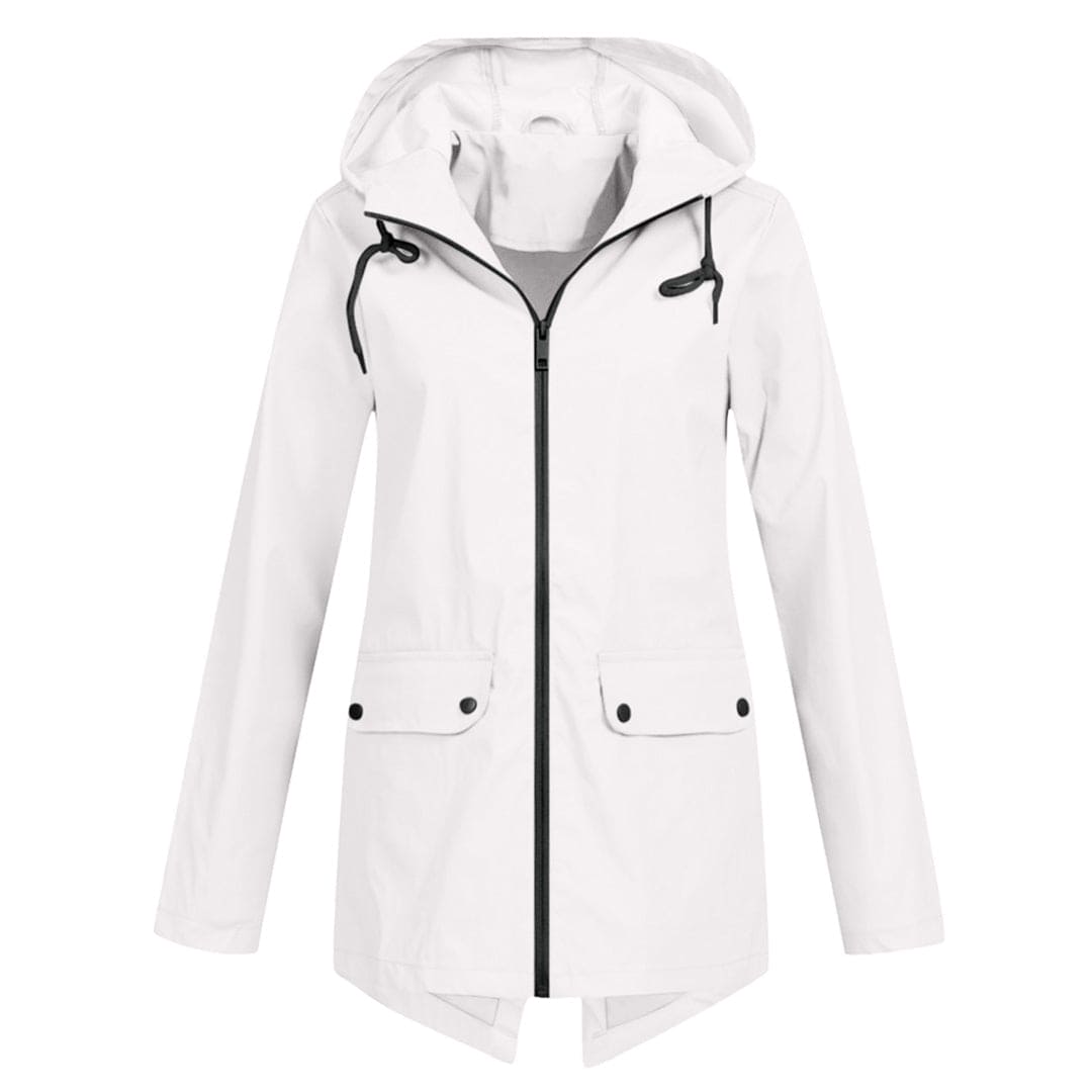 Damen Kapuzen Regenjacke | Langarm