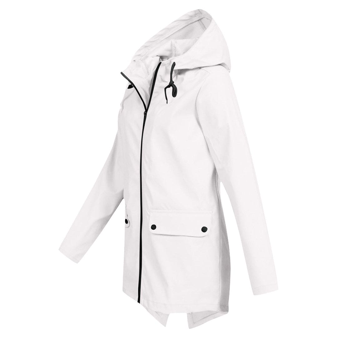 Damen Kapuzen Regenjacke | Langarm