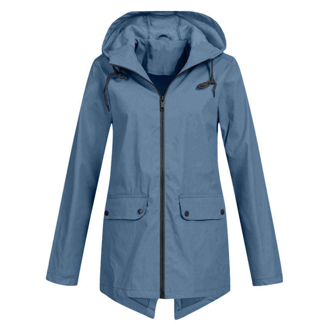 Damen Kapuzen Regenjacke | Langarm