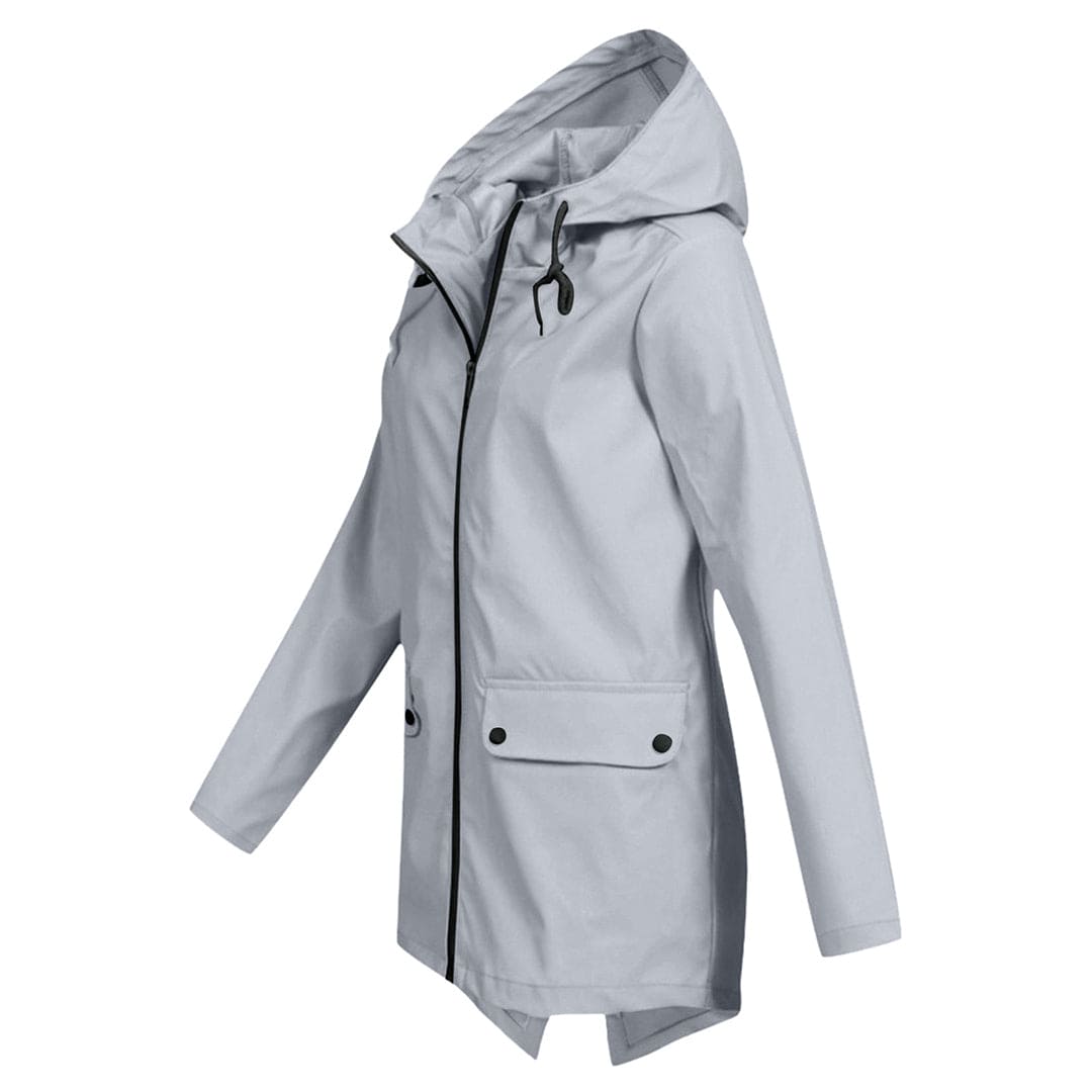 Damen Kapuzen Regenjacke | Langarm