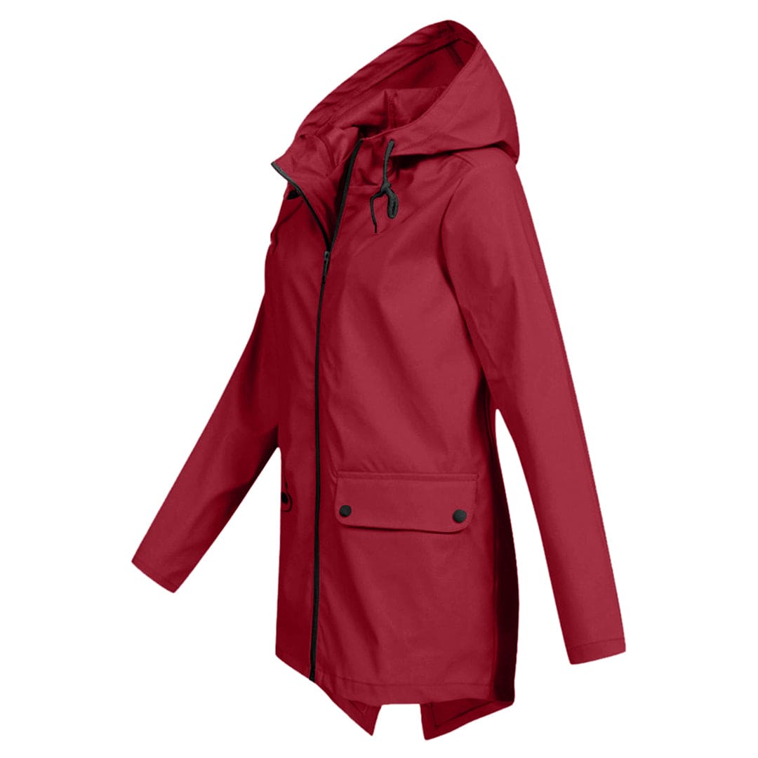 Damen Kapuzen Regenjacke | Langarm