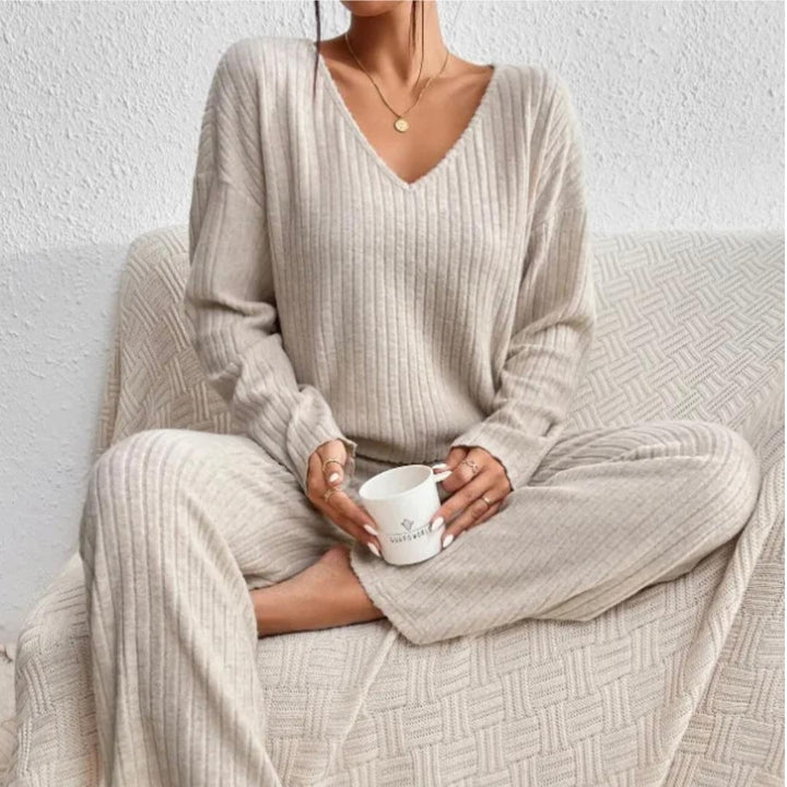 Zweiteiliges Strick-Lounge-Set Für Damen | Winter