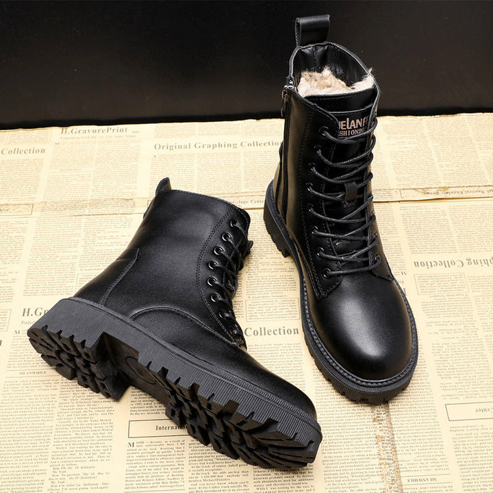 Schwarze Lederstiefel Für Damen | Winter