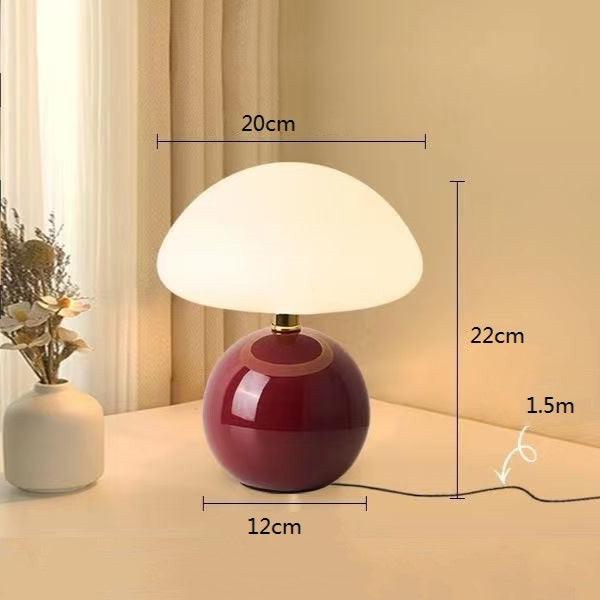 Bauhaus Style Mushroom Bedside Lamp Retro Accent Light