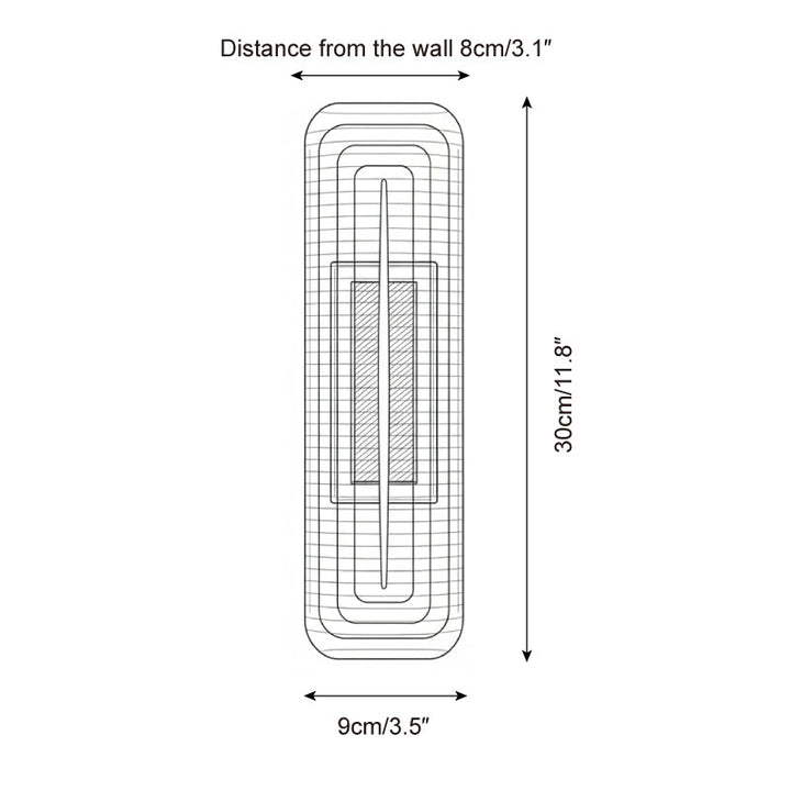 Textured Glass Modern Wall Light in Brass Finish