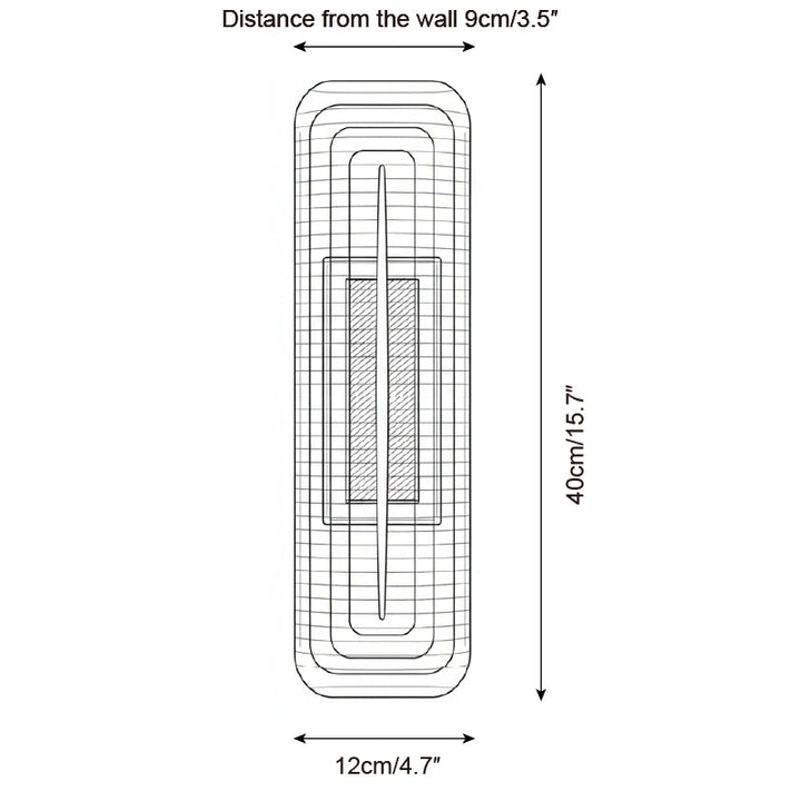 Textured Glass Modern Wall Light in Brass Finish