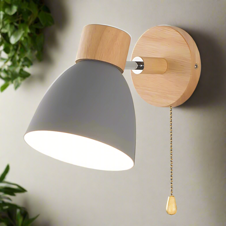 Compact Wall Light with Pull Switch  Modern Interior Lighting
