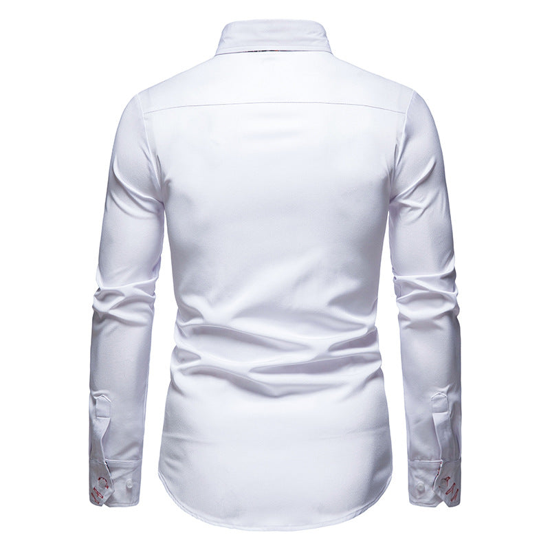 Herren Stilvolles Retro Druckhemd | Slim Fit