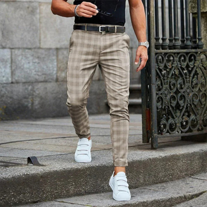 Dorian | Karierte Stretchhose Für Herren | Slim Fit