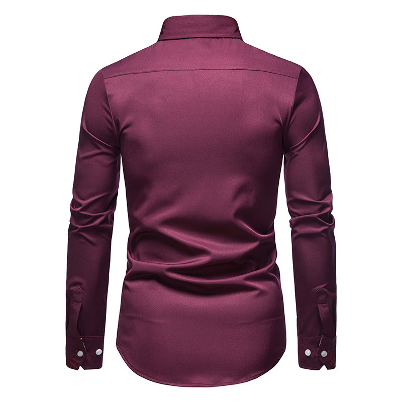 Herren Stilvolles Retro Druckhemd | Slim Fit