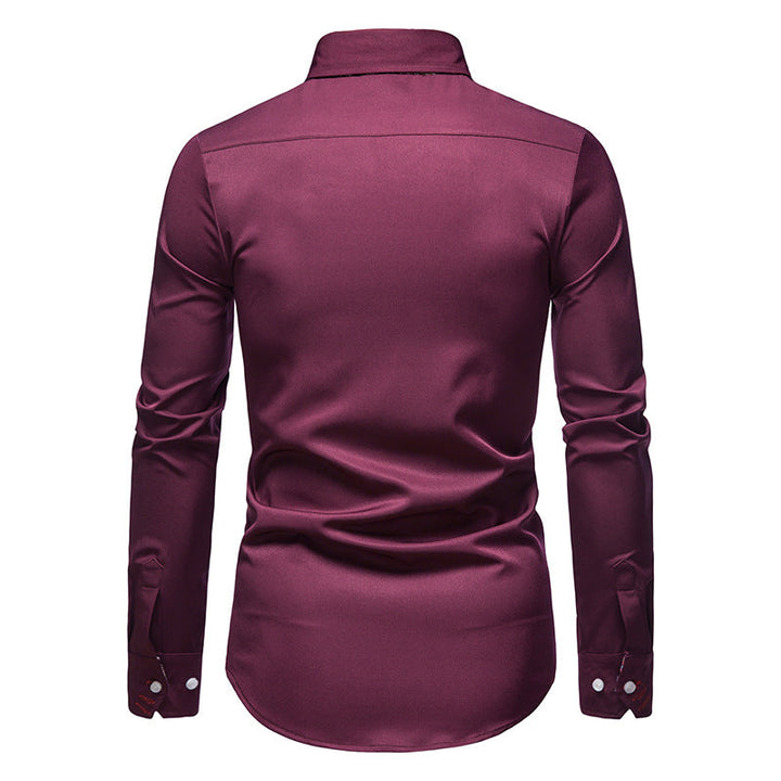 Herren Stilvolles Retro Druckhemd | Slim Fit