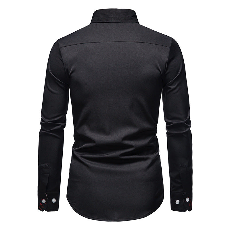 Herren Stilvolles Retro Druckhemd | Slim Fit