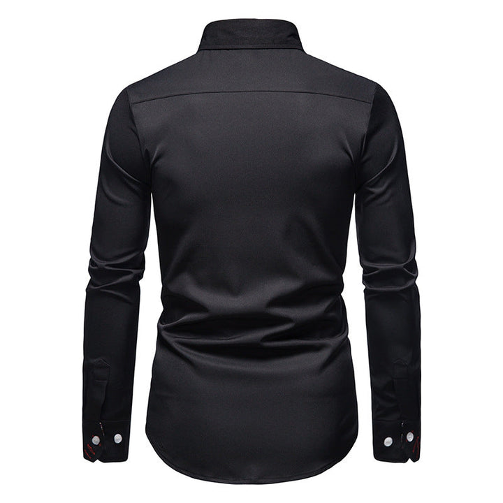 Herren Stilvolles Retro Druckhemd | Slim Fit