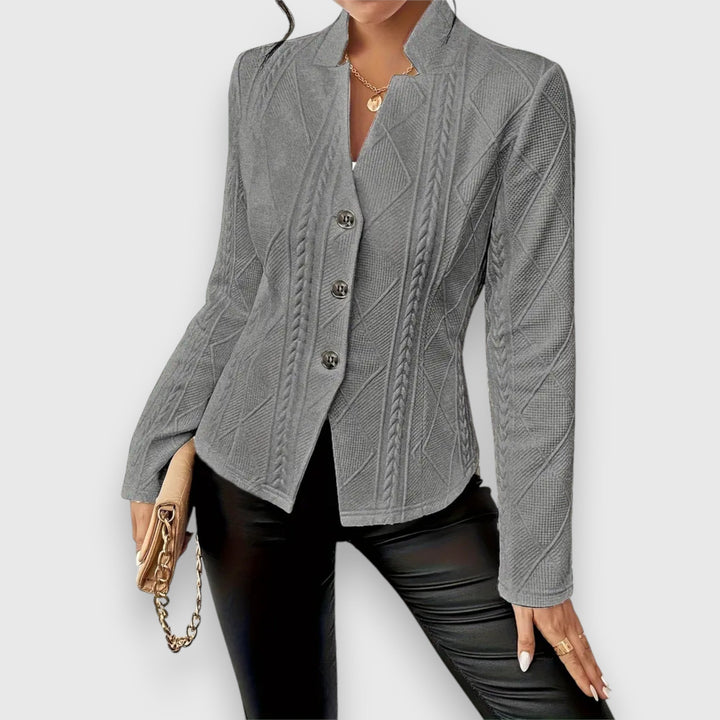 Langarm-Button-Down-Blazer Für Damen | Winter