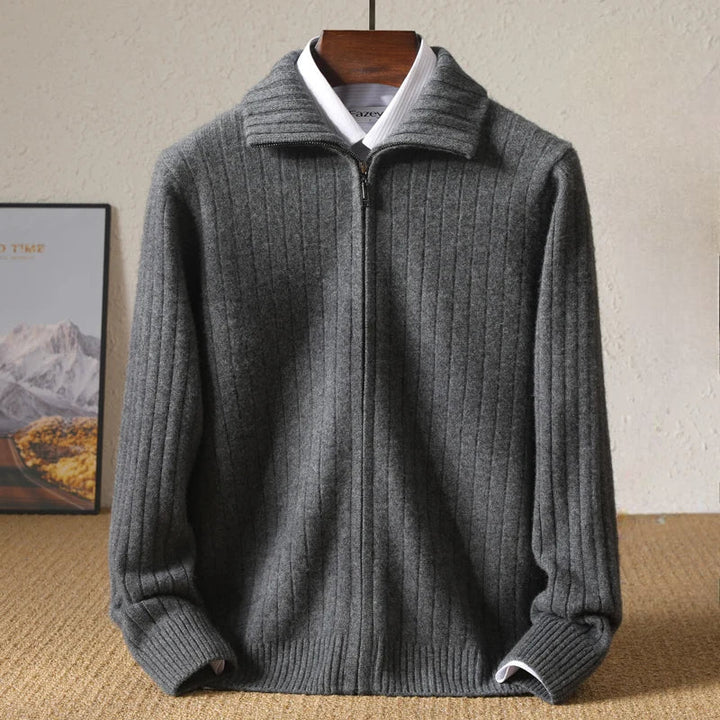 Modischer Kaschmirpullover Für Herren Mit Reißverschluss | Winter