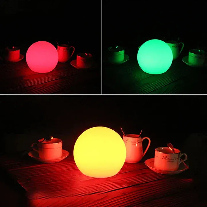 Kugelförmige LED-Tischlampe – Dynamischer Farbwechsel & Stimmungslicht | Perfekt für Wohnzimmer, Schlafzimmer & Entspannung