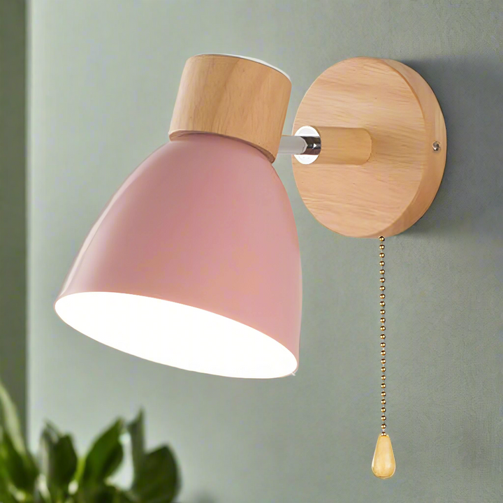 Compact Wall Light with Pull Switch  Modern Interior Lighting