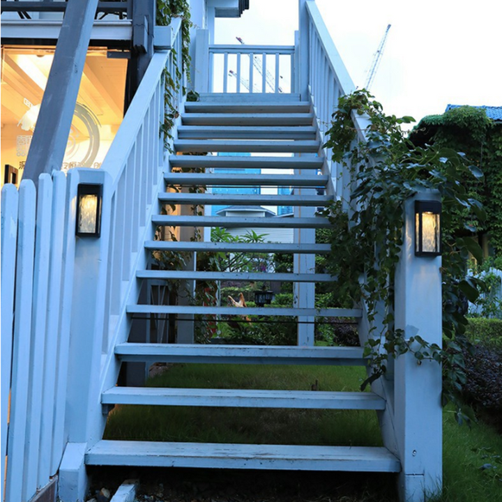 Outdoor Solar Wall Lamp with LED Sensor Light