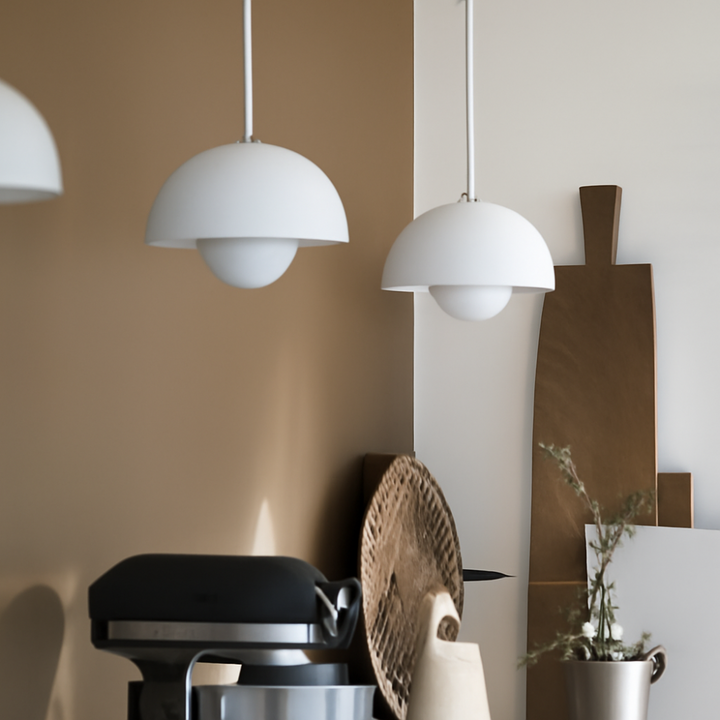 Scandinavian Style Half-Circle Pendant Light Modern Colour Accent