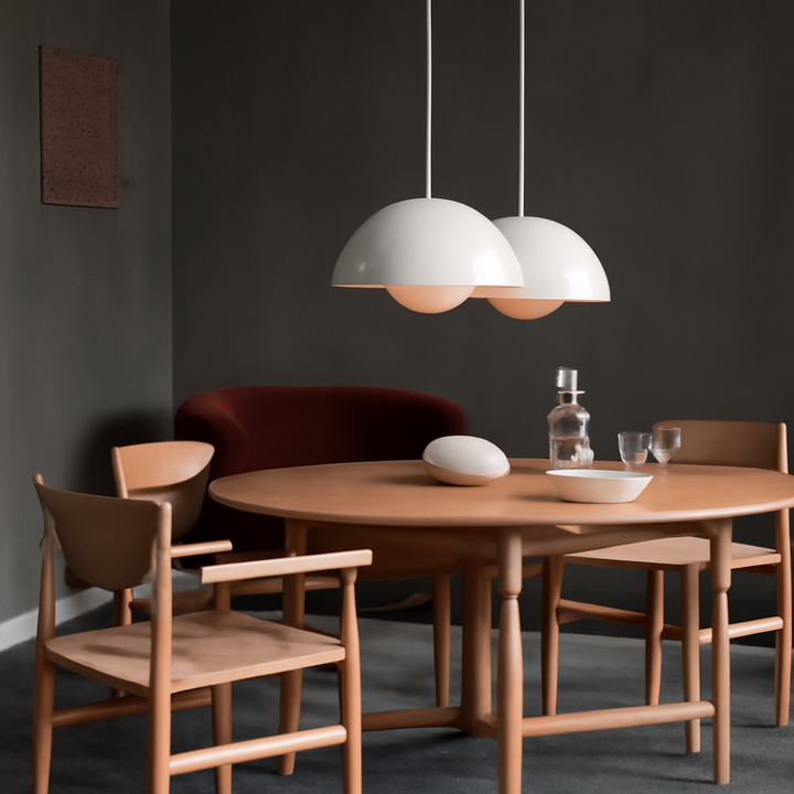Scandinavian Style Half-Circle Pendant Light Modern Colour Accent