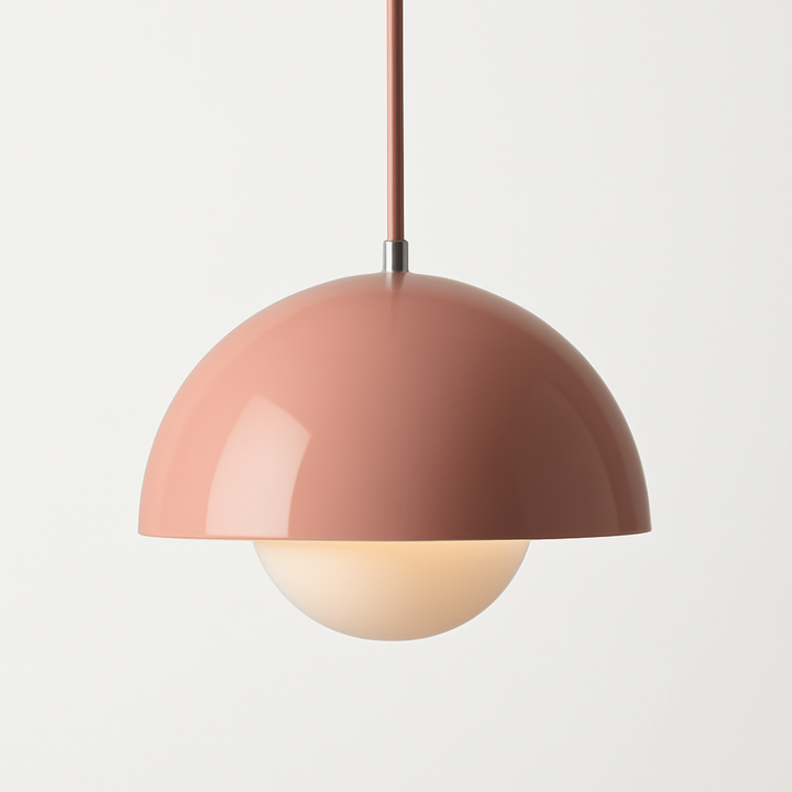 Scandinavian Style Half-Circle Pendant Light Modern Colour Accent