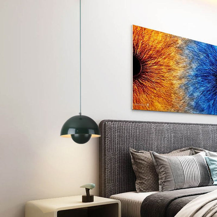 Scandinavian Style Half-Circle Pendant Light Modern Colour Accent