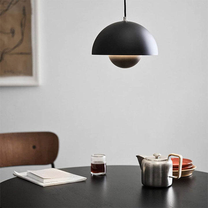 Scandinavian Style Half-Circle Pendant Light Modern Colour Accent