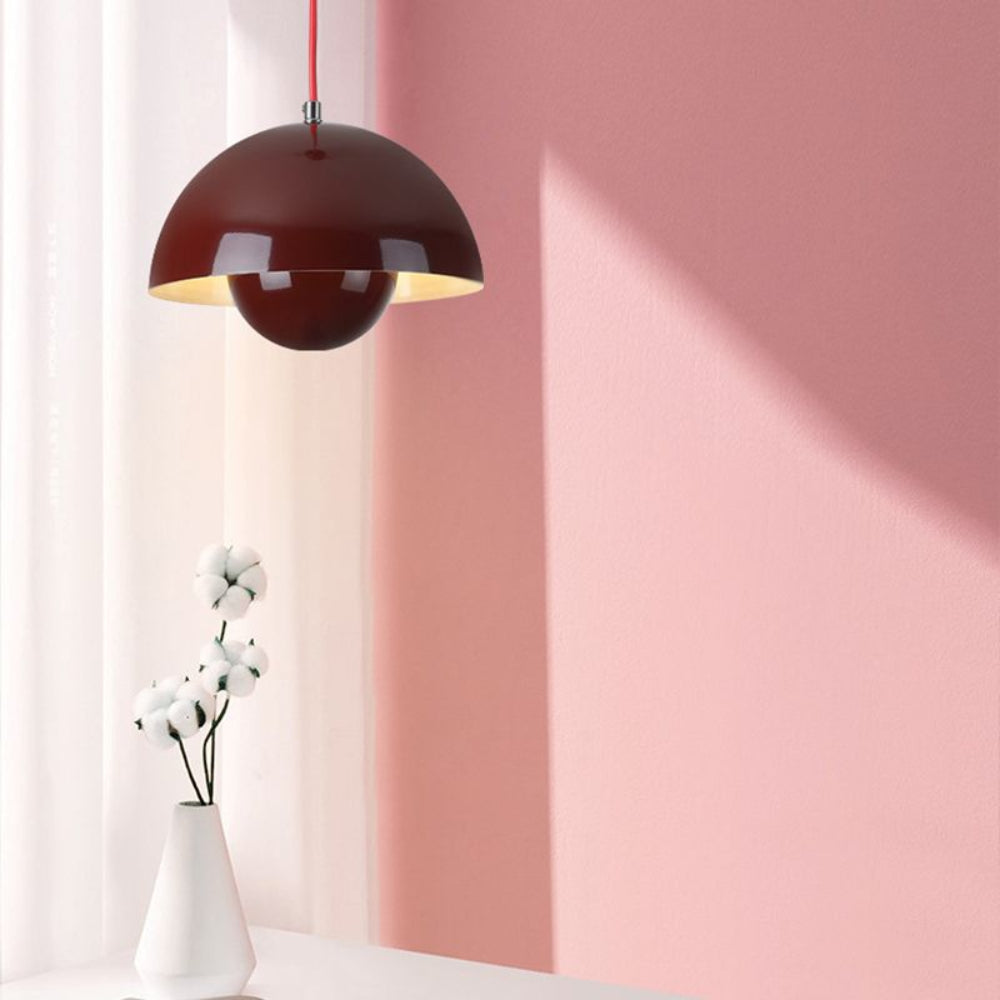 Scandinavian Style Half-Circle Pendant Light Modern Colour Accent