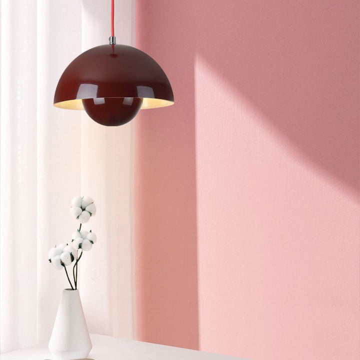 Scandinavian Style Half-Circle Pendant Light Modern Colour Accent