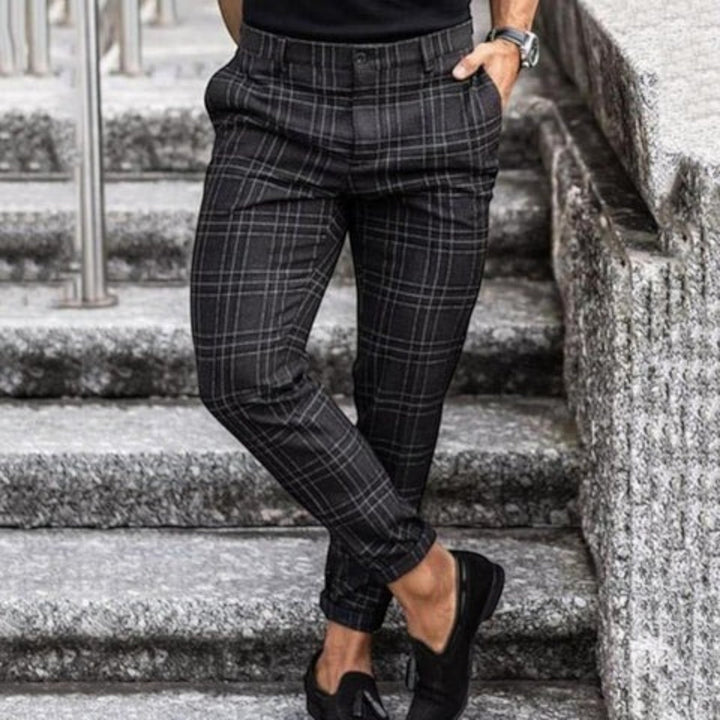 Dorian | Karierte Stretchhose Für Herren | Slim Fit