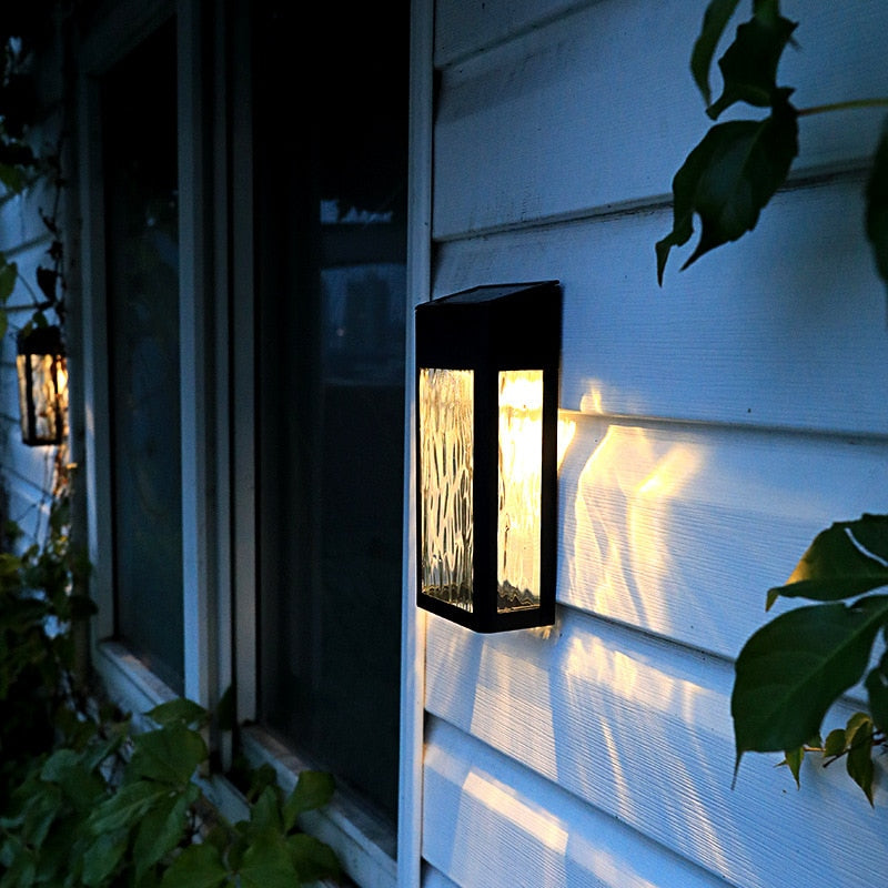 Outdoor Solar Wall Lamp with LED Sensor Light